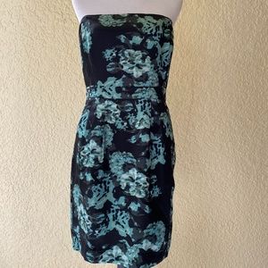 Banana Republic Satin Strapless Dress with Pockets